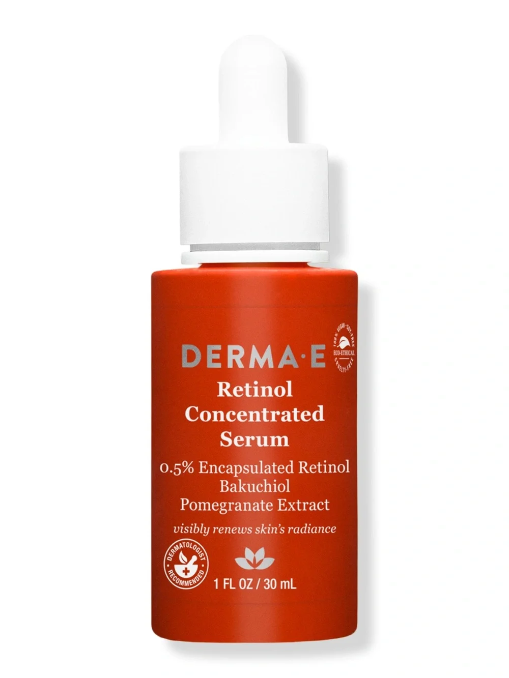 DERMA E Retinol Concentrated Serum | 0.5% Encapsulated Retinol | 1 oz | NIB